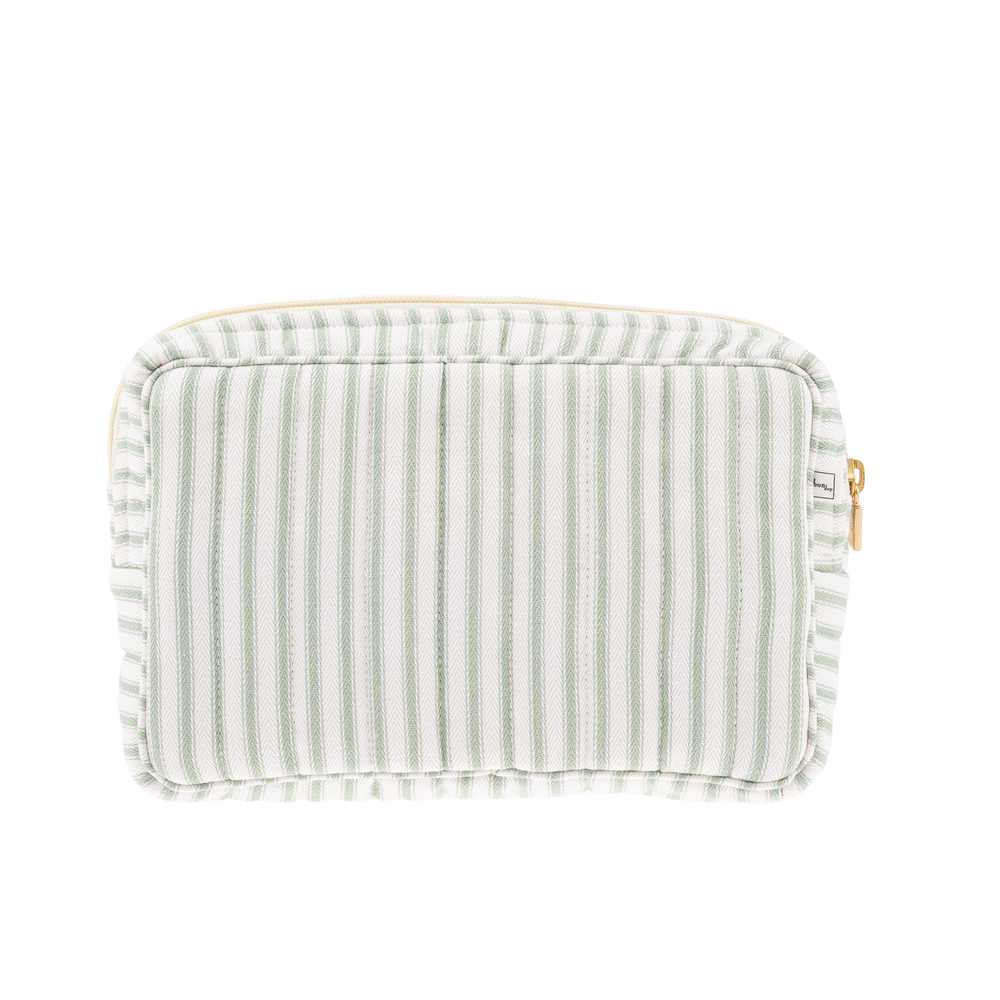 POUCH SMALL MW TICKING STRIPE DUSTY GREEN