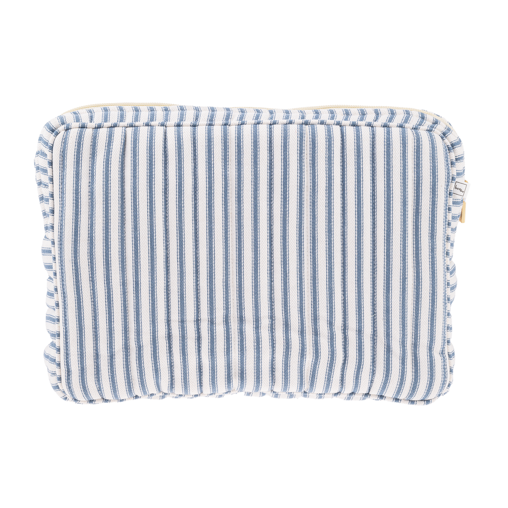 POUCH BIG MW TICKING STRIPE BLUE