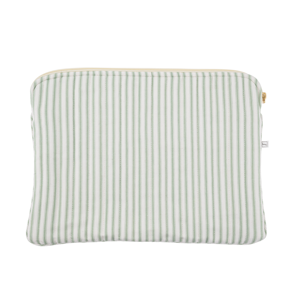 MAC COVER MW TICKING STRIPE DUSTY GREEN