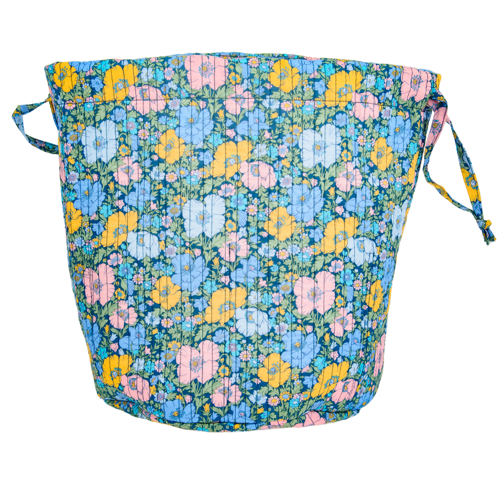 POUCH ROUND MW LIBERTY FABRICS MEADOW SONG BLUE