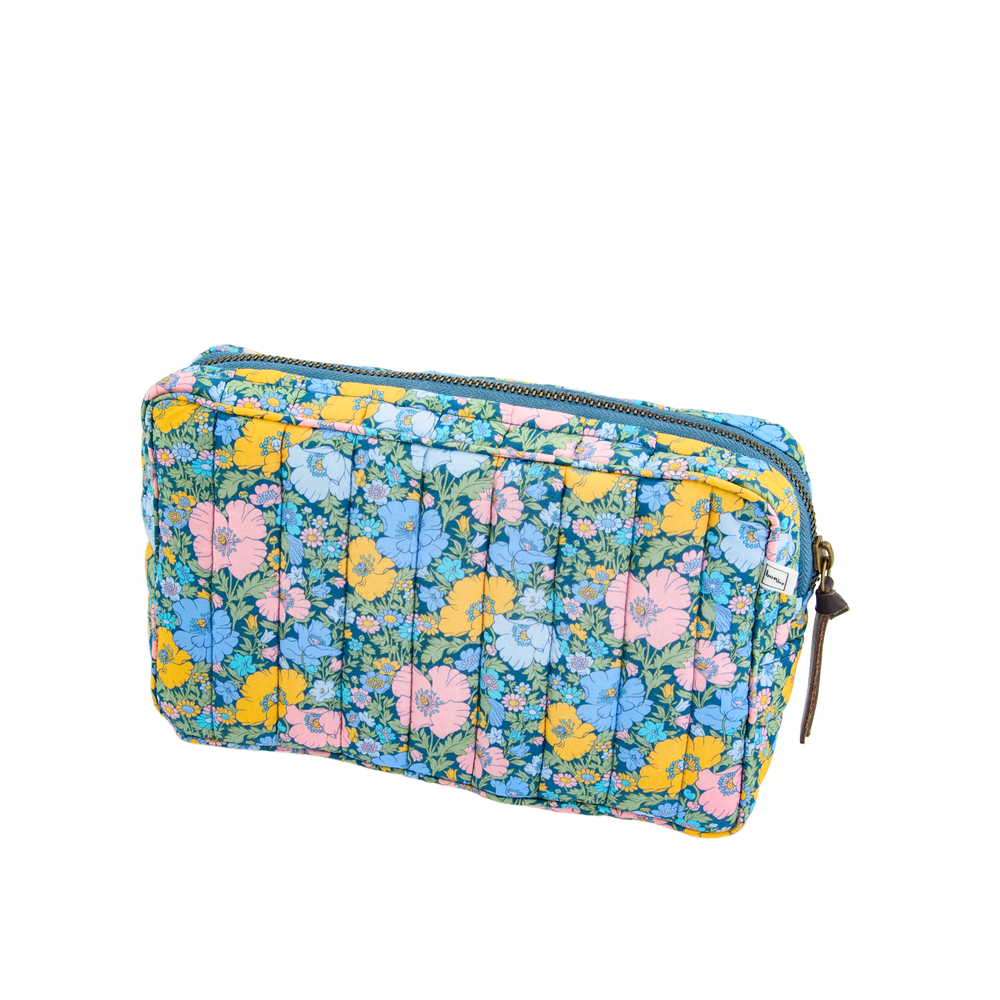 Image of Pouch small mw Liberty fabrics Meadow song blue from Bon Dep Essentials