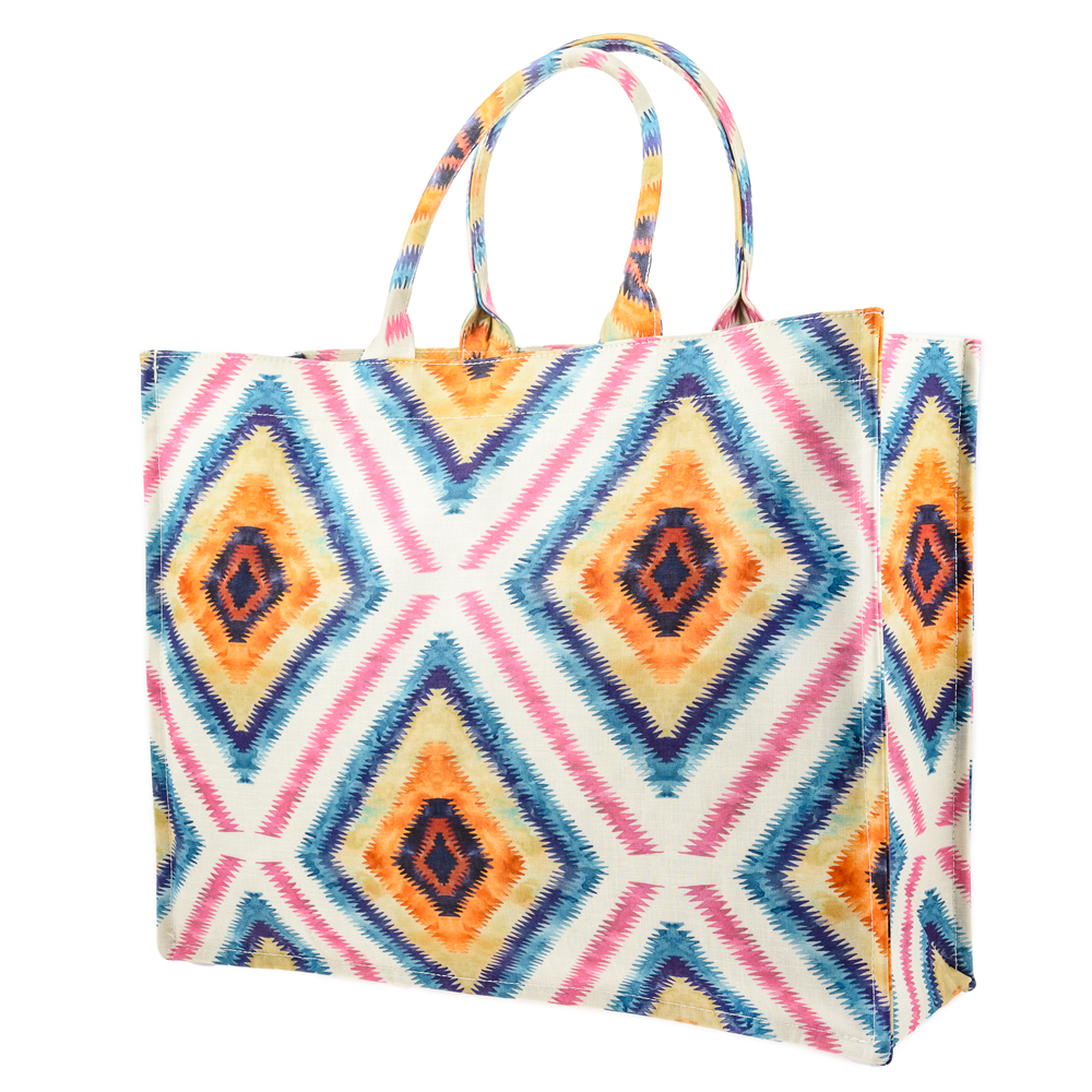 
                  
                    Image of Tote bag mw Liberty Geo Jewel linen from Bon Dep Essentials
                  
                