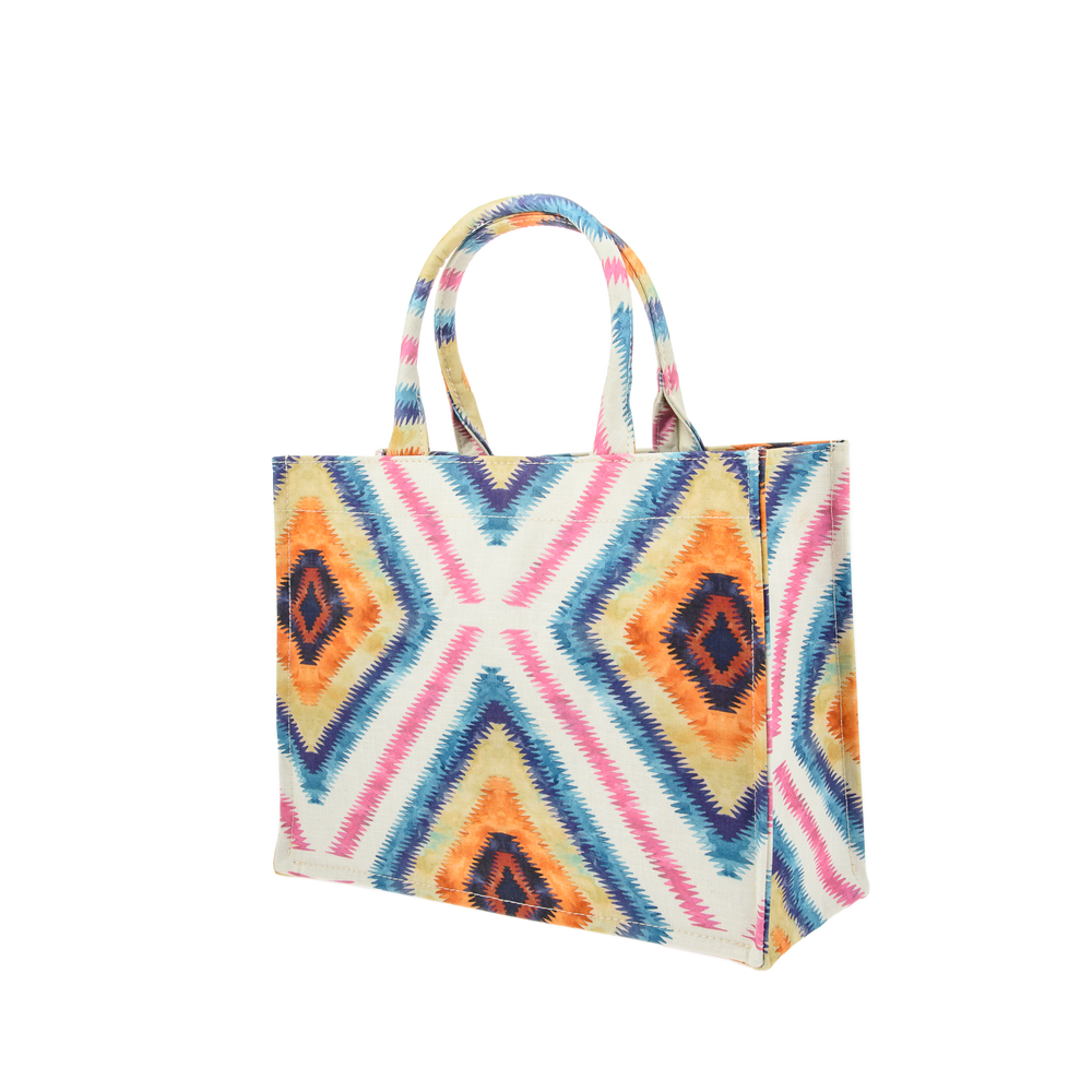 
                  
                    Image of Tote bag mini mw Liberty Geo Jewel linen from Bon Dep Essentials
                  
                