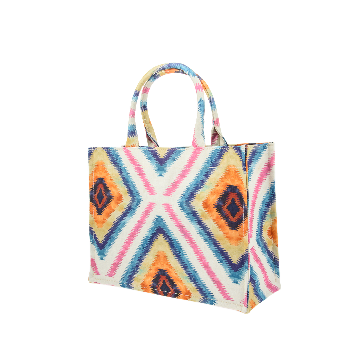 Image of Tote bag mini mw Liberty Geo Jewel linen from Bon Dep Essentials