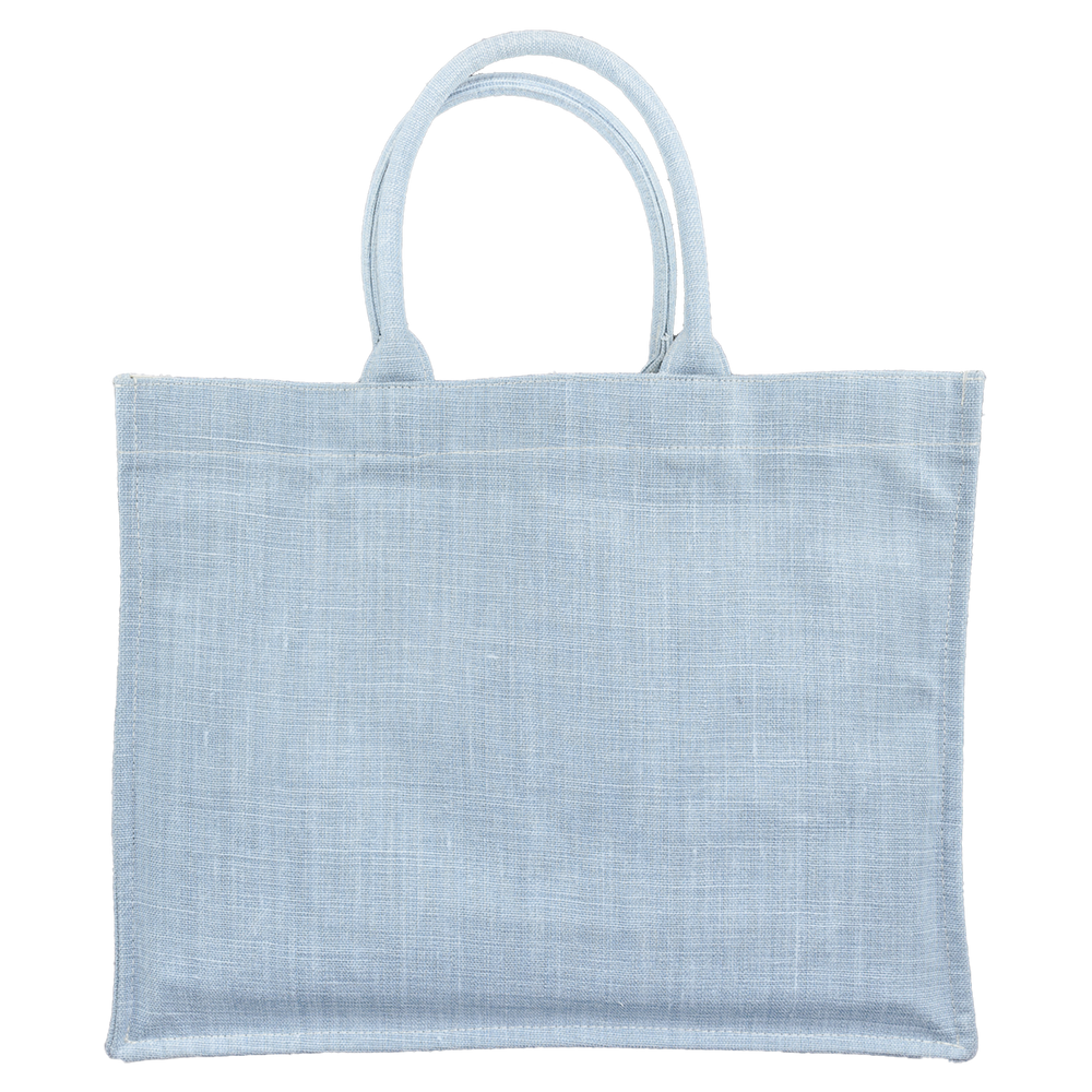 TOTE BAG BELGIAN LINEN LIGHT BLUE