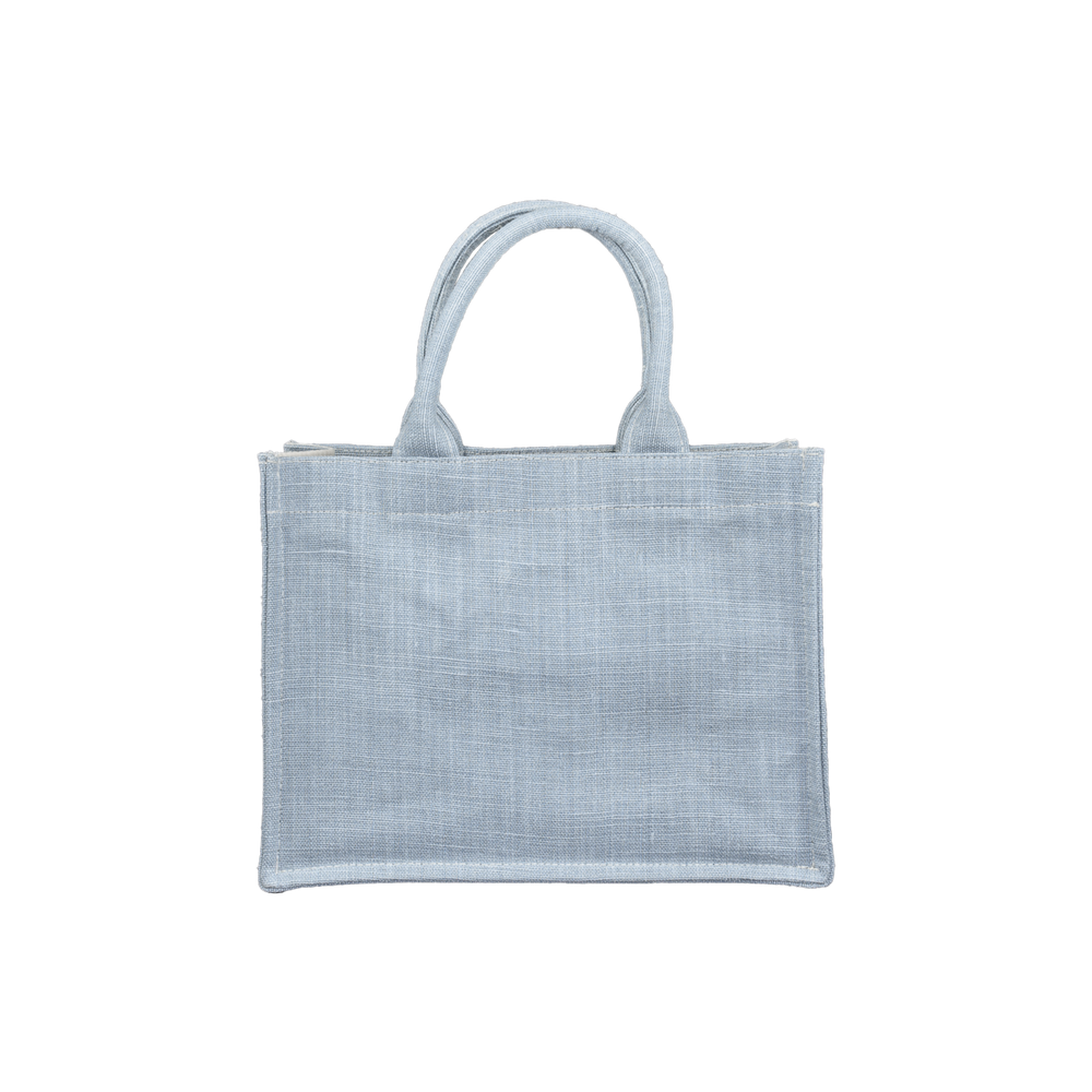 TOTE BAG MINI BELGIAN LINEN LIGHT BLUE