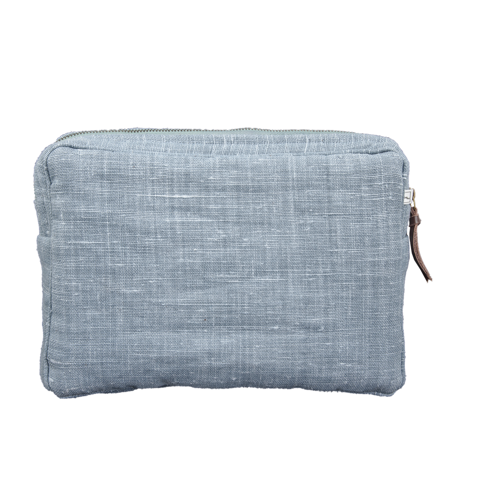 POUCH BIG MW BELGIAN LINEN LIGHT BLUE