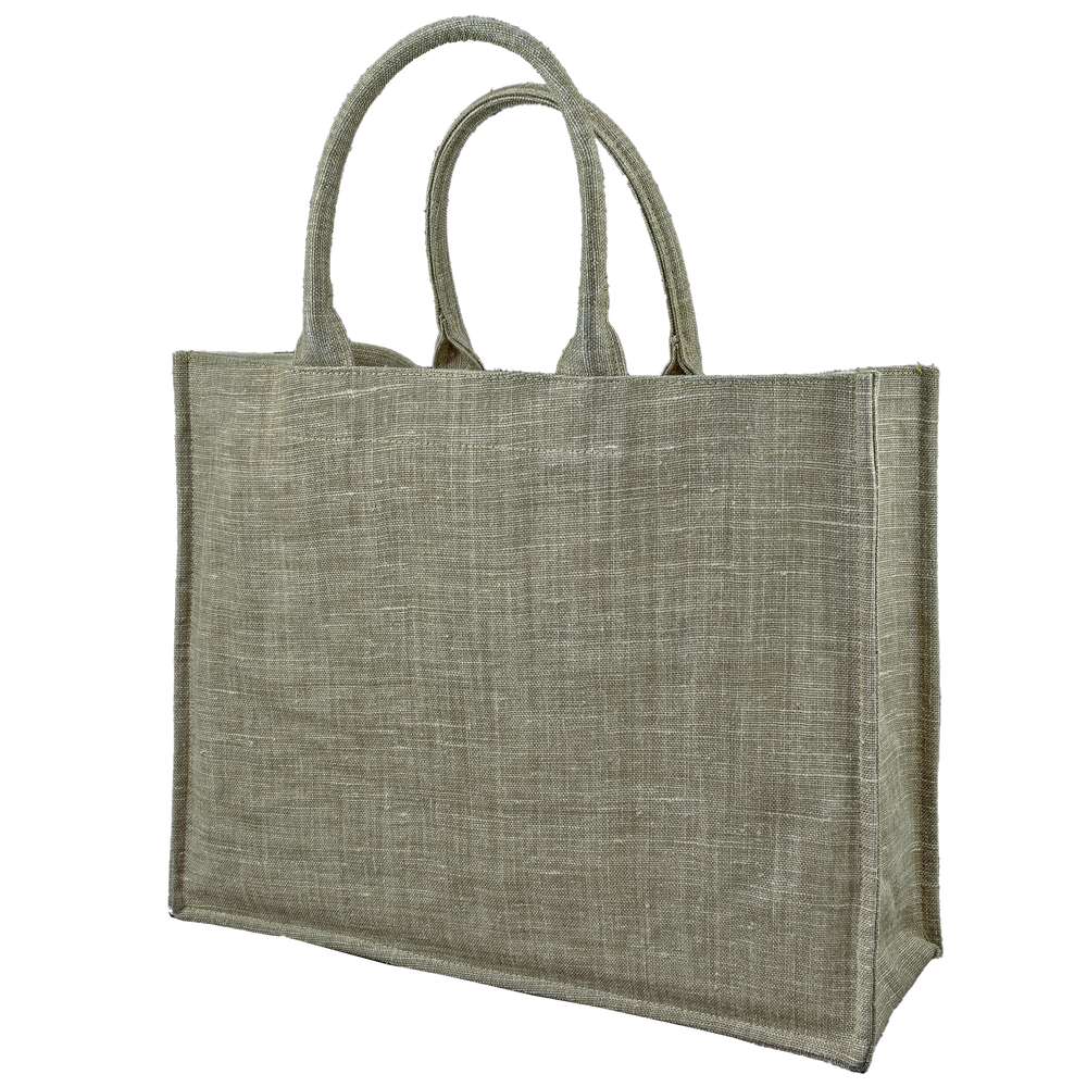 Image of Tote bag mw Belgian Linen taupe from Bon Dep Essentials