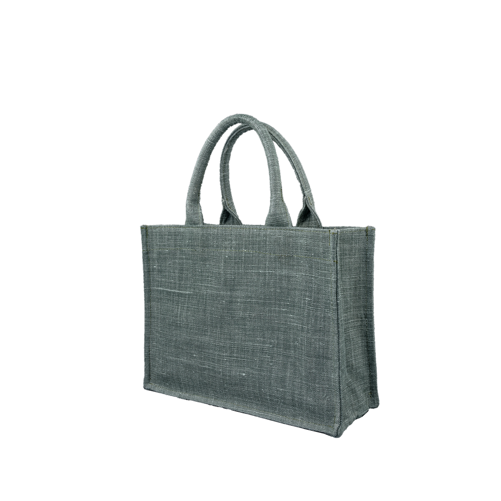 Image of Tote bag mini mw Belgian Linen hunter green from Bon Dep Essentials