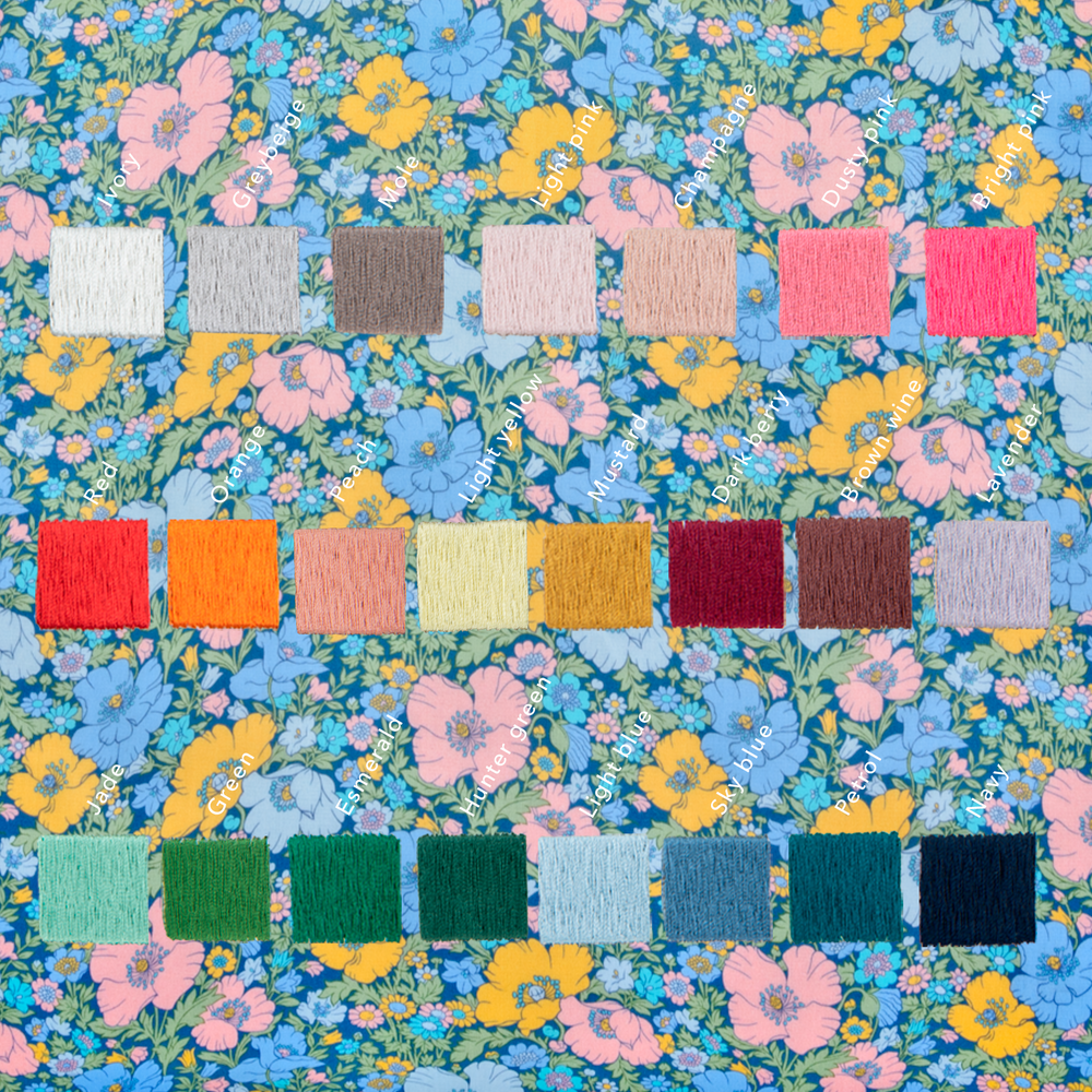 POUCH BIG MW LIBERTY FABRICS MEADOW SONG BLUE